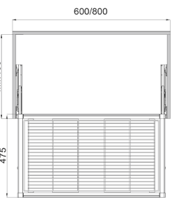 Rổ kéo lưới bằng kim loại Hafele 600mm màu nâu 807.95.141 - 7