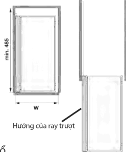 Rổ kéo 3 tầng dạng lưới Kessebohmer 300mm 545.53.006 mở phải - 5