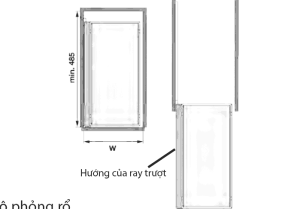 Rổ kéo 2 tầng dạng lưới Kessebohmer 250mm 545.53.000 mở phải - 5