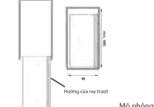Rổ kéo 2 tầng dạng lưới Kessebohmer 300mm 545.53.005 mở trái - 3