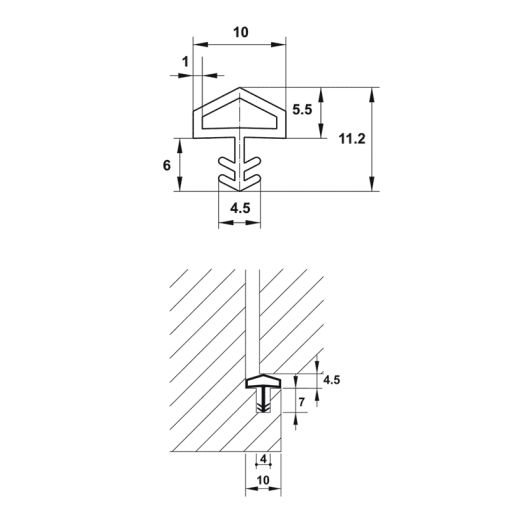 Ron cửa 10×11.2mm Hafele 950.51.200 - 3