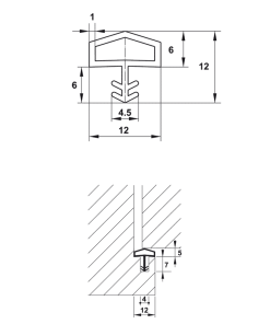Ron cửa Hafele 12x12mm 950.51.201 - 5