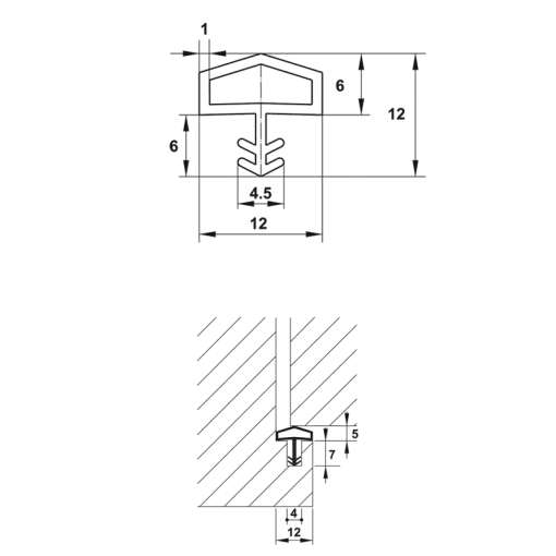 Ron cửa Hafele 12x12mm 950.51.201 - 3