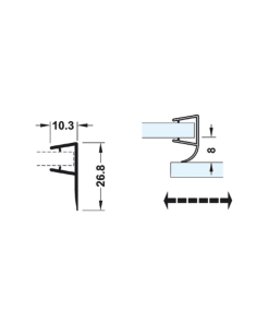 Ron cửa kính cho cửa trượt Hafele 8-10mm 950.50.016 - 6 Ron cửa kính cho cửa trượt Hafele 8-10mm 950.50.016 - 5