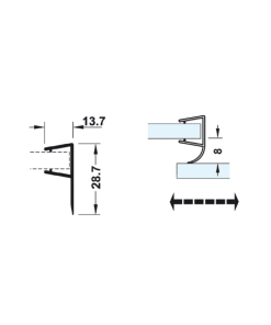 Ron cửa kính cho cửa trượt Hafele 10-12mm 950.50.017 - 6 Ron cửa kính cho cửa trượt Hafele 10-12mm 950.50.017 - 5