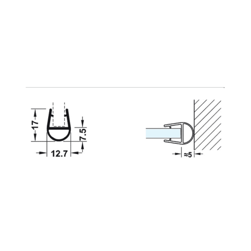 Ron cửa kính 90° Hafele cho kính 10-12mm 950.50.015 - 3