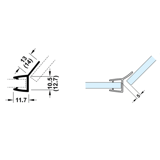 Ron cửa kính Hafele 135° cho kính 10-12mm 950.50.007 - 3