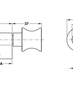 Ruột khóa 1 đầu vặn Hafele 916.96.207 - 6 Ruột khóa 1 đầu vặn Hafele 916.96.207 - 5