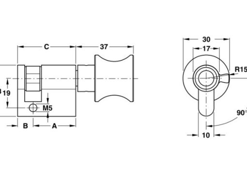 Ruột khóa 1 đầu vặn Hafele 916.96.207 - 3