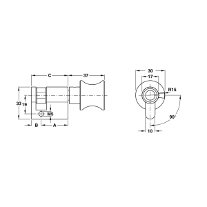 Ruột khóa 1 đầu vặn Hafele 45mm màu đen 916.64.035 - 5