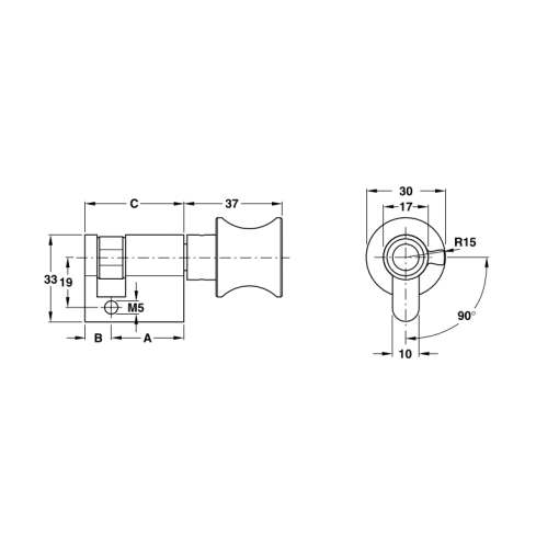Ruột khóa 1 đầu vặn Hafele 45mm màu đen 916.64.035 - 3
