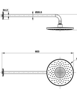 Sen đầu gắn tường Airsense Hafele 485.60.618 - 5
