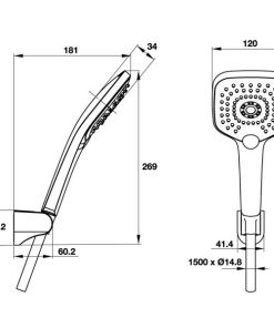 Bộ sen tay AirSense 120S Hafele 485.60.610 - 5