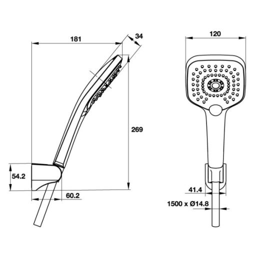 Bộ sen tay AirSense 120S Hafele 485.60.610 - 3