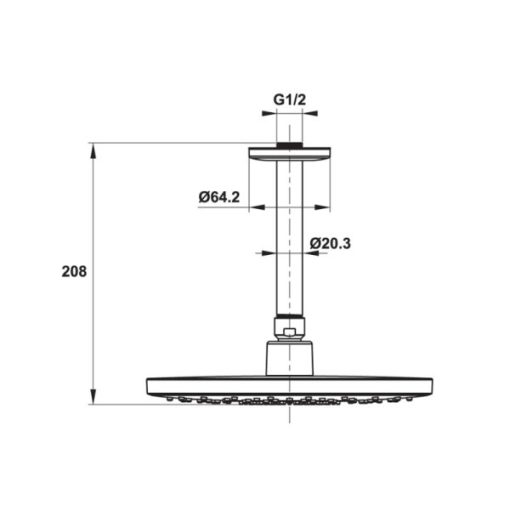 Sen đầu gắn trần New Mysterious 227R 485.60.703 - 3