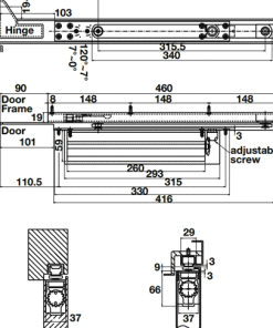 Cùi chỏ hơi âm Hafele 100kg không dừng 931.84.469 - 6 Cùi chỏ hơi âm Hafele 100kg không dừng 931.84.469 - 5