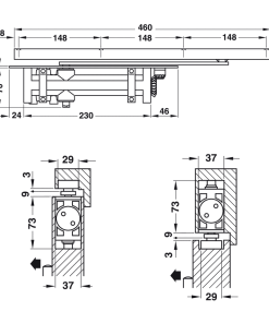 Cùi chỏ hơi âm Hafele 80kg có dừng 931.84.088 - 5