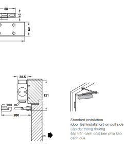 Cùi chỏ hơi Hafele 100kg không dừng 931.84.829 - 6 Cùi chỏ hơi Hafele 100kg không dừng 931.84.829 - 5
