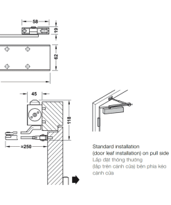 Cùi chỏ hơi Hafele 150kg có giảm tốc 931.84.568 - 6 Cùi chỏ hơi Hafele 150kg có giảm tốc 931.84.568 - 5