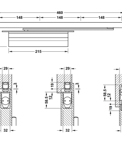 Cùi chỏ hơi âm Hafele 60kg có dừng 931.84.279 - 6 Cùi chỏ hơi âm Hafele 60kg có dừng 931.84.279 - 5