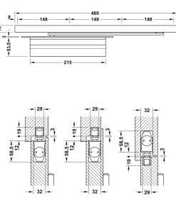 Cùi chỏ hơi âm Hafele 80kg không dừng 931.84.059 - 5