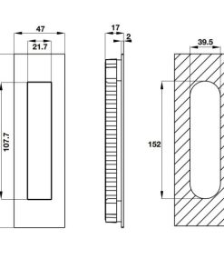Tay nắm âm Hafele 903.11.960 - 10 Tay nắm âm Hafele 903.11.960 - 9