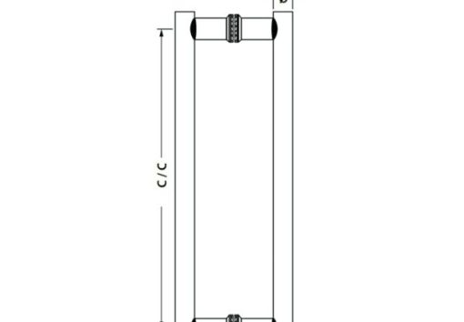 Tay nắm kéo chữ H Ø30 x CC1000mm Hafele 903.08.506 - 3