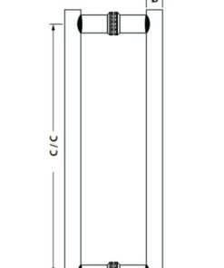 Tay nắm kéo chữ H Ø30 x CC600mm Hafele 903.08.502 - 5