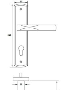 Tay nắm gạt đế dài Hafele màu đen 903.78.163 - 5