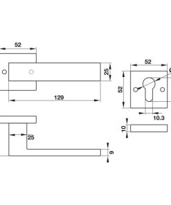 Tay nắm gạt Hafele 903.99.427 - 9
