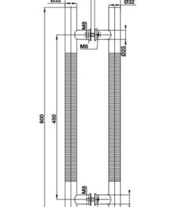 Tay nắm kéo chữ H 600mm CC450mm Hafele DIY 499.68.037 - 6 Tay nắm kéo chữ H 600mm CC450mm Hafele DIY 499.68.037 - 5