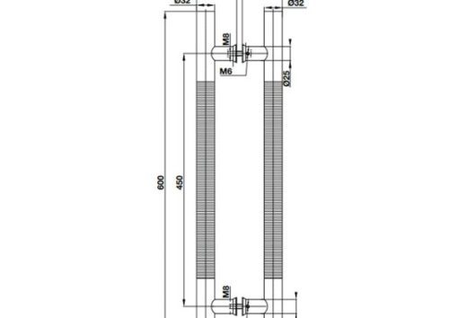 Tay nắm kéo chữ H 600mm CC450mm Hafele DIY 499.68.037 - 3