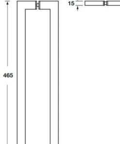 Tay nắm kéo vuông 46500 CC450mm Häfele DIY 499.68.038 - 5