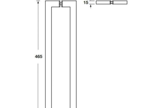 Tay nắm kéo vuông 46500 CC450mm Häfele DIY 499.68.038 - 3