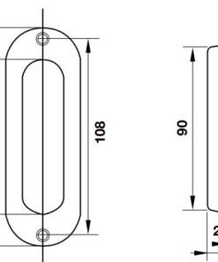 Tay nắm âm màu inox Häfele DIY 489.72.100 - 5