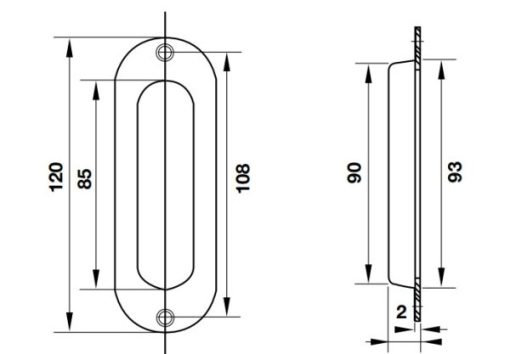 Tay nắm âm màu đồng bóng Häfele DIY 489.72.101 - 3