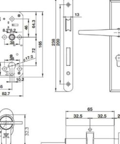 Bộ khóa tay nắm đế dài DIY Hafele 499.62.503 - 7