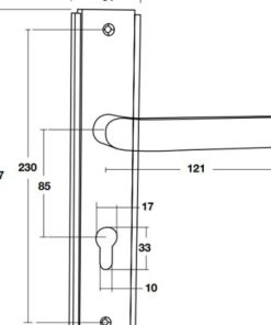 Tay nắm gạt đế dài BAUMA BM055-85 905.99.087 - 6 Tay nắm gạt đế dài BAUMA BM055-85 905.99.087 - 5