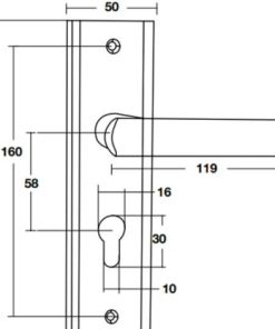 Tay nắm gạt đế dài BAUMA BM066-58 905.99.091 - 6 Tay nắm gạt đế dài BAUMA BM066-58 905.99.091 - 5