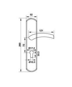 Tay nắm gạt đế dài – hướng mở trái Häfele 903.99.319 - 6 Tay nắm gạt đế dài – hướng mở trái Häfele 903.99.319 - 5