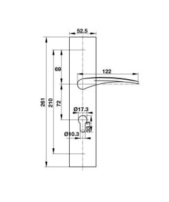 Tay nắm gạt đế dài – Hướng mở phải Häfele 903.99.321 - 5