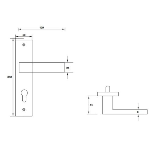 Tay nắm gạt đế dài Hafele 903.99.302 - 3