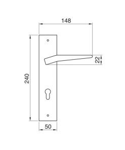 Tay nắm gạt đế dài PRESO Hafele 901.79.071 - 6 Tay nắm gạt đế dài PRESO Hafele 901.79.071 - 5