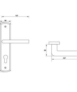 Tay nắm gạt đế dài Hafele 903.98.469 - 5