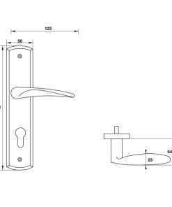 Tay nắm gạt đế dài Hafele 903.98.473 - 5