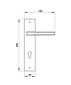 Tay nắm gạt đế dài BLADE Hafele 901.79.063 - 6 Tay nắm gạt đế dài BLADE Hafele 901.79.063 - 5