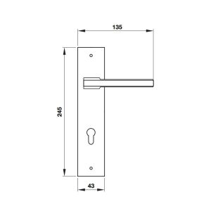 Tay nắm gạt đế dài BLADE Hafele 901.79.063 - 5