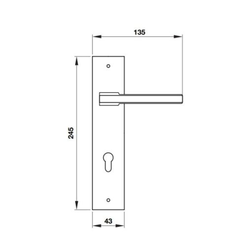 Tay nắm gạt đế dài BLADE Hafele 901.79.063 - 3