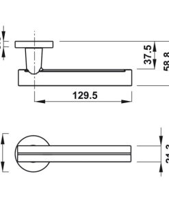 Tay nắm gạt Kawajun Hafele 900.99.732 - 6 Tay nắm gạt Kawajun Hafele 900.99.732 - 5