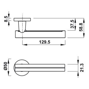 Tay nắm gạt Kawajun Hafele 900.99.127 - 5